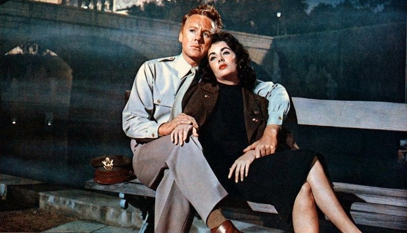 Van Johnson and Elizabeth Taylor in The Last Time I Saw Paris. This film and all images from it are public domain. Source: Wikimedia.